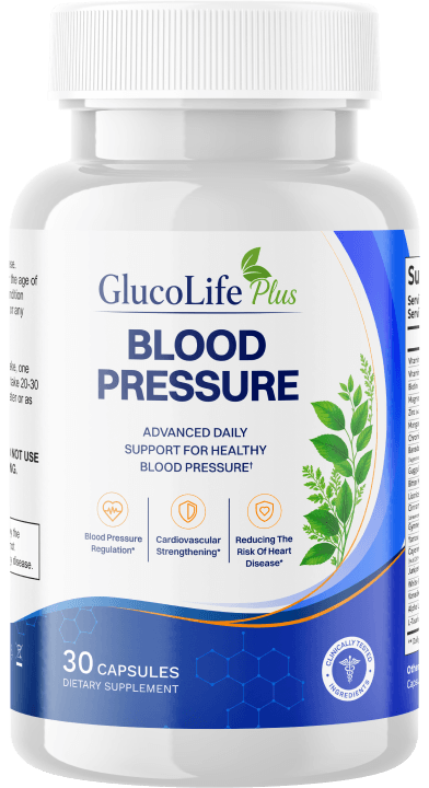 Single bottle of GlucoLife Plus BLOOD PRESSURE capsules